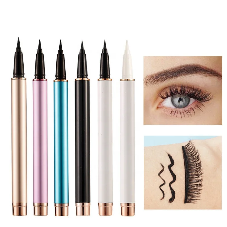 Custom Logo No Glue No Magnet Quick Drying Waterproof Self-adhesive Magic Eyeliner Glue Pen