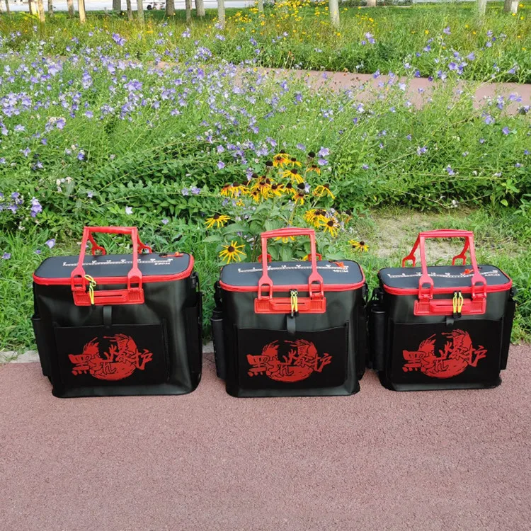 Сумка для рыбной удочки коробка бочка живой рыбы сумка спинки из ЭВА рыболовного червя на молнии
