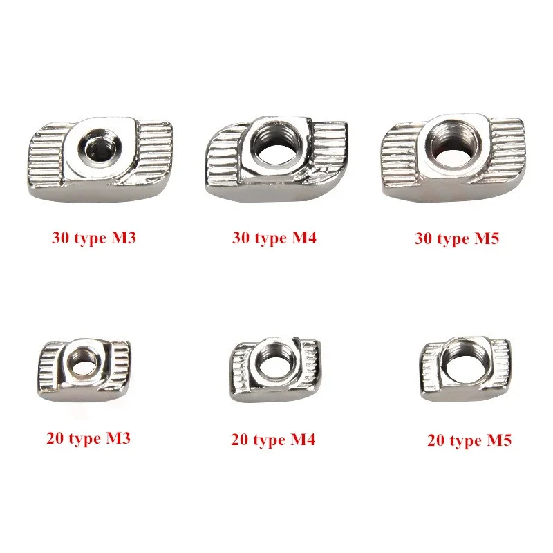 M3 M4 M5 M6 Slot Hammer Head Nut Fastener Connector T-nut For  3030 Aluminum Profile Accessories Groove Nut