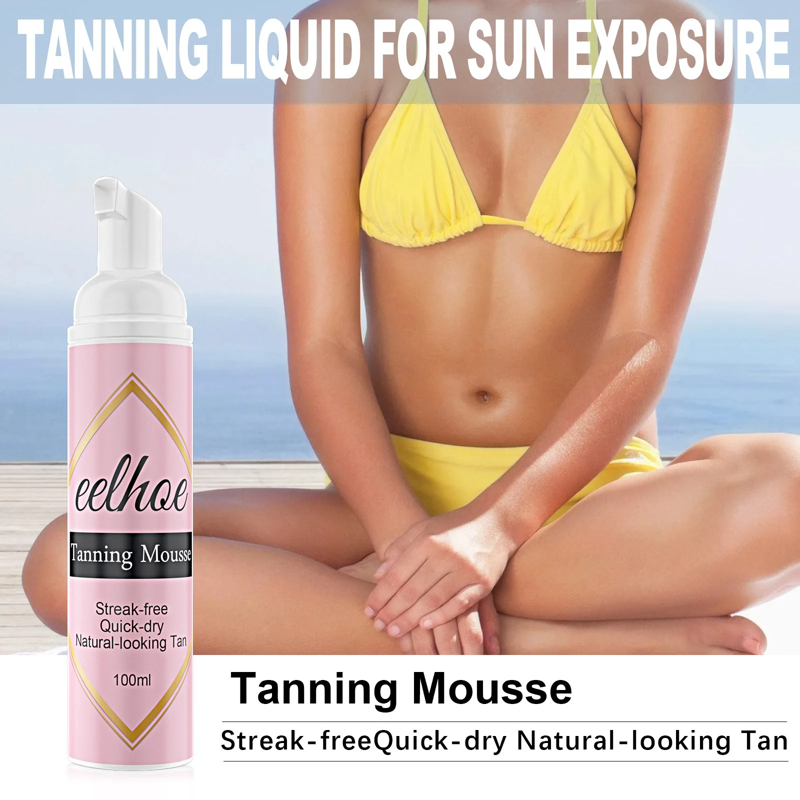 Custom Logo Natural Ingredients Self Tanner Sunless Tan Extender Sun Tan Skin Brown Tanner Surface Dark Tanning Lotion