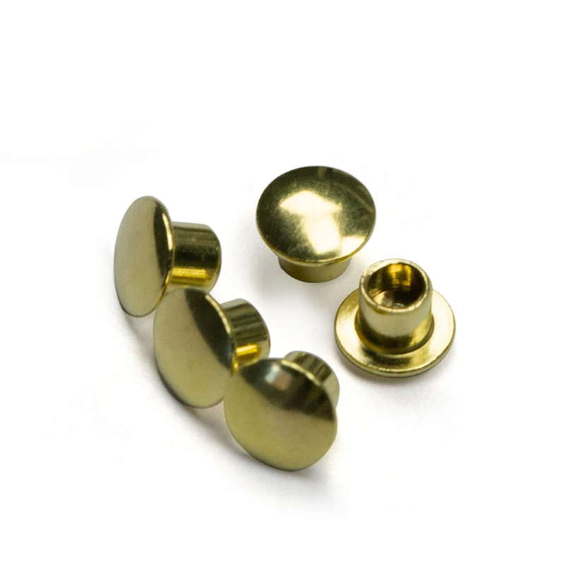 Factory Hot Sales Brass Round Head Semi Tubular Rivets For Fastening Knife Handles