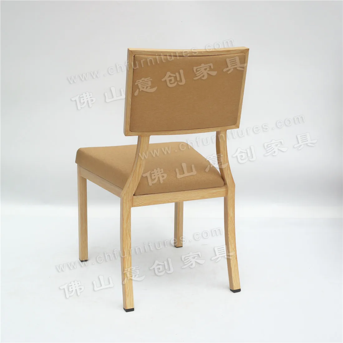 Hot Sale Modern Japanese Style Linen Square Back Finish Wood Chairs for Restaurant Living Weddings Parties for Outdoor Hall Use
