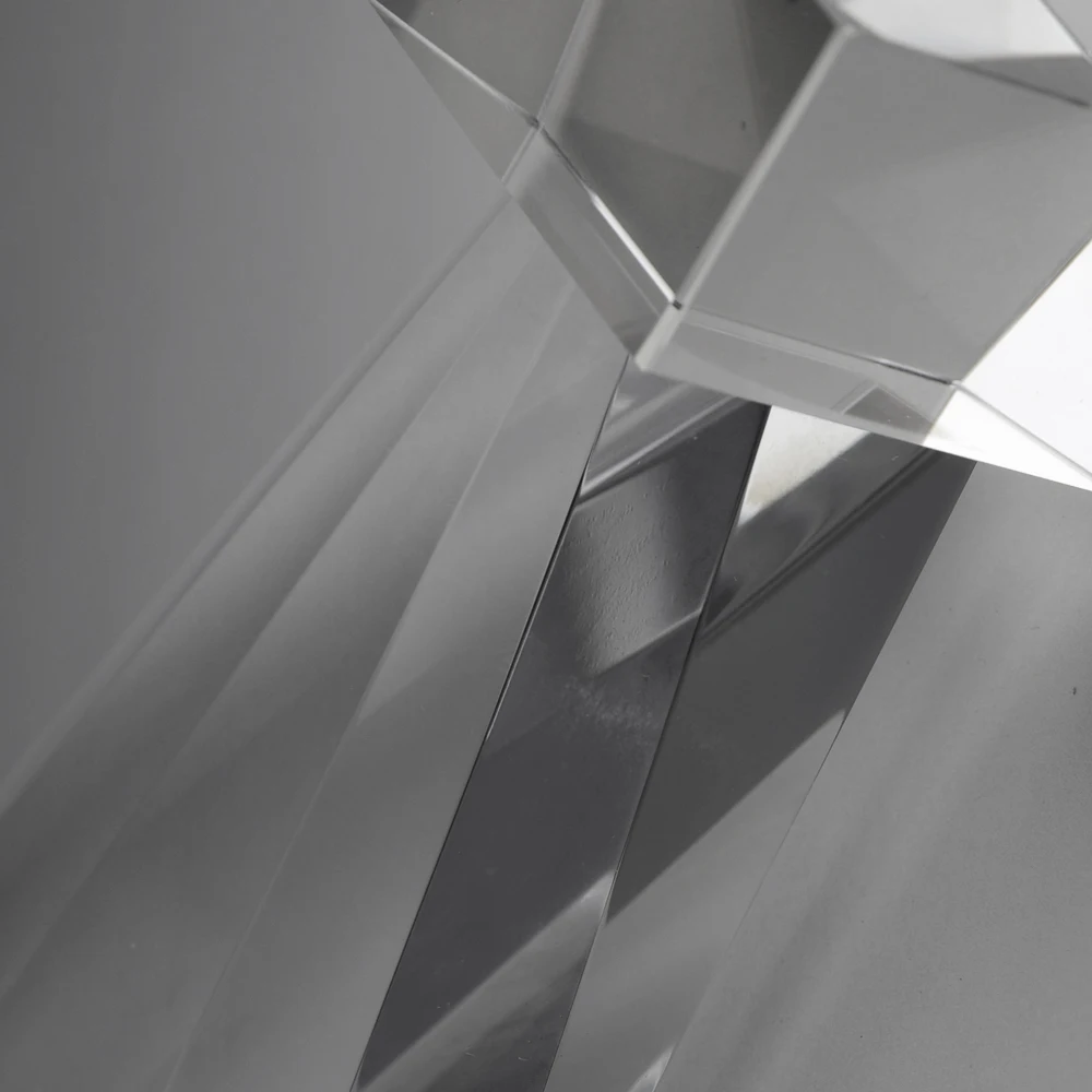 
Crystal trophy for Business awards shell shape sports glass trophy free custom logo 