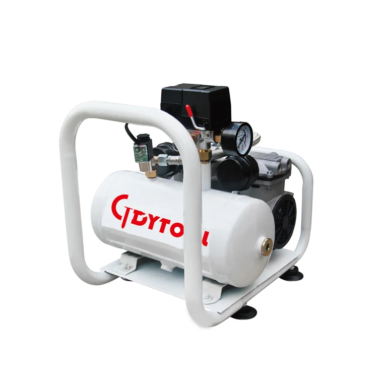 Silent air compressor, Portable Oil Free low noise High Efficiency 550w/50HZ Quiet air Compressor 6L for medical GDY601-6L