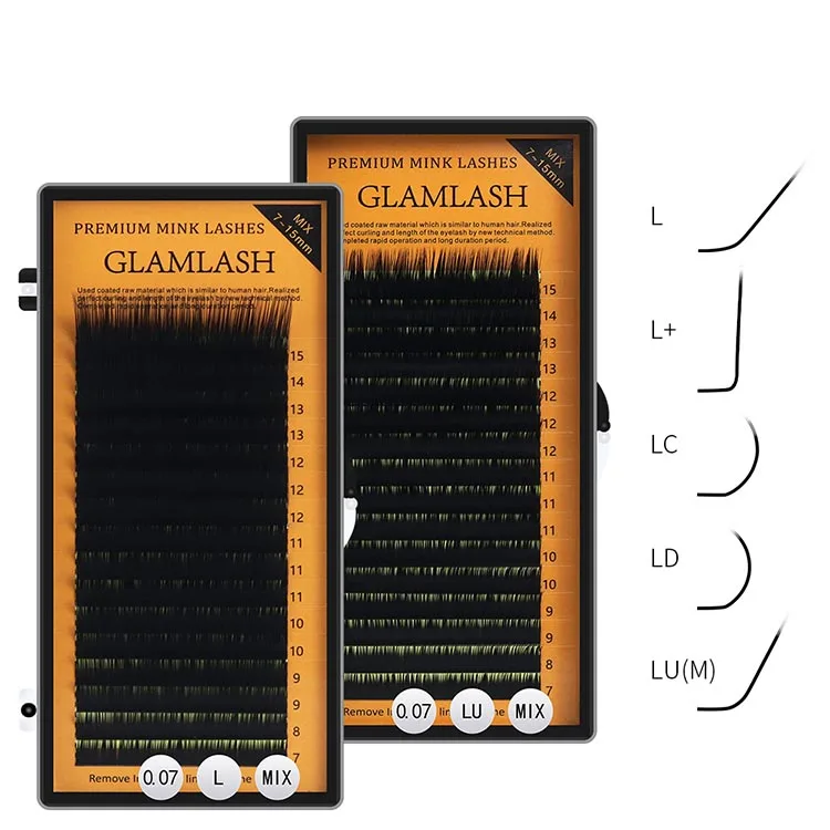 7 мм-15 мм Смешанные ресницы Wispy естественный завиток пачкающие ресницы ручное производство 0,12 мм наращивание ресниц