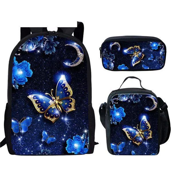 
Wholesale School Backpacks Set For Girls Butterflies Pattern Eco Fashion Kids Bags For School Comfortable Wear Kids Bags School 