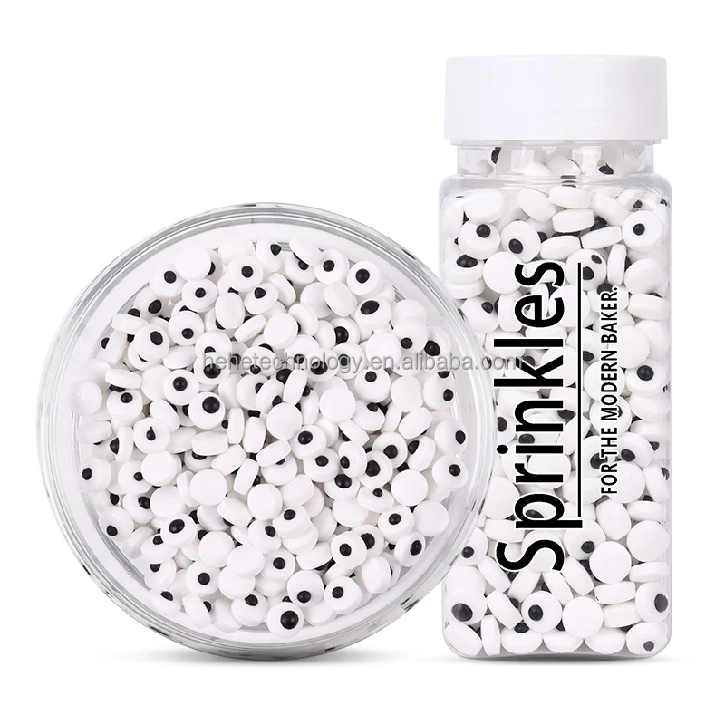 5mm Cute Mini Eyes Shape Bakery Supplies Sprinkles Halloween Candy Sprinkles Edible Sprinkles Cake Decoration for Halloween Cake