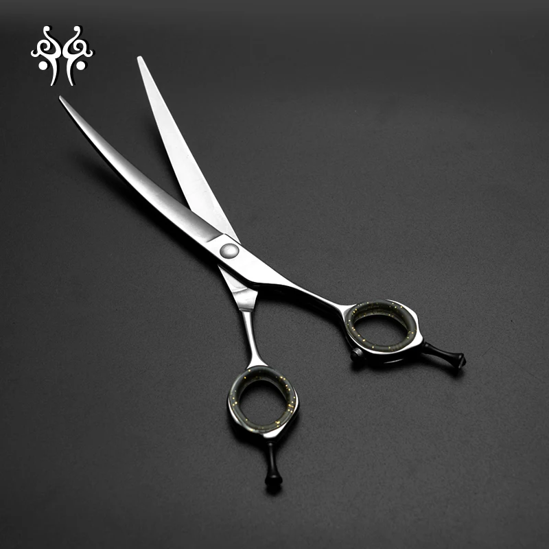 High Quality 7 Inch Japanese 440C Curved Blade professional Pet Grooming Scissors Easy To Cut