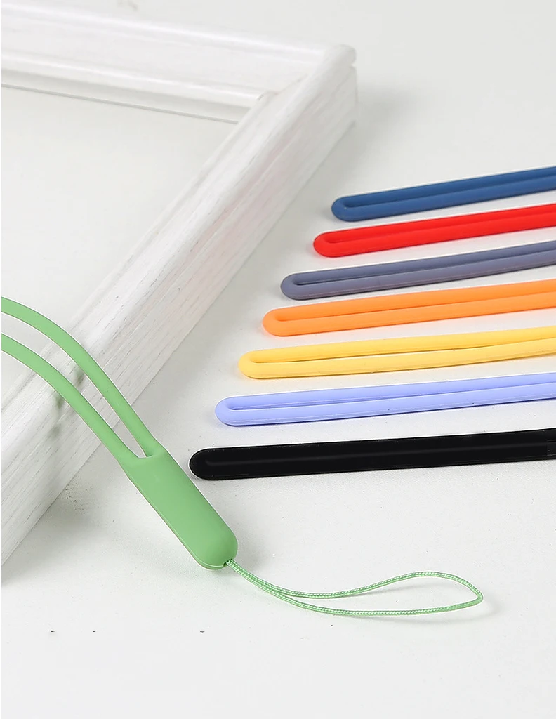 Short Lanyard Keychain Silicone Wrist Hand Lanyard Strap for mobile phone, cell phone lanyard