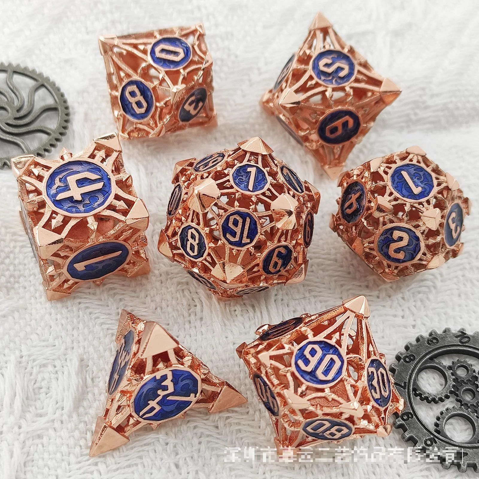 Sharp horn RPG hollow metallic dice Dungeons and Dragons Role Playing Game Cthulhu Cutout Dice Casino Custom angle Dice