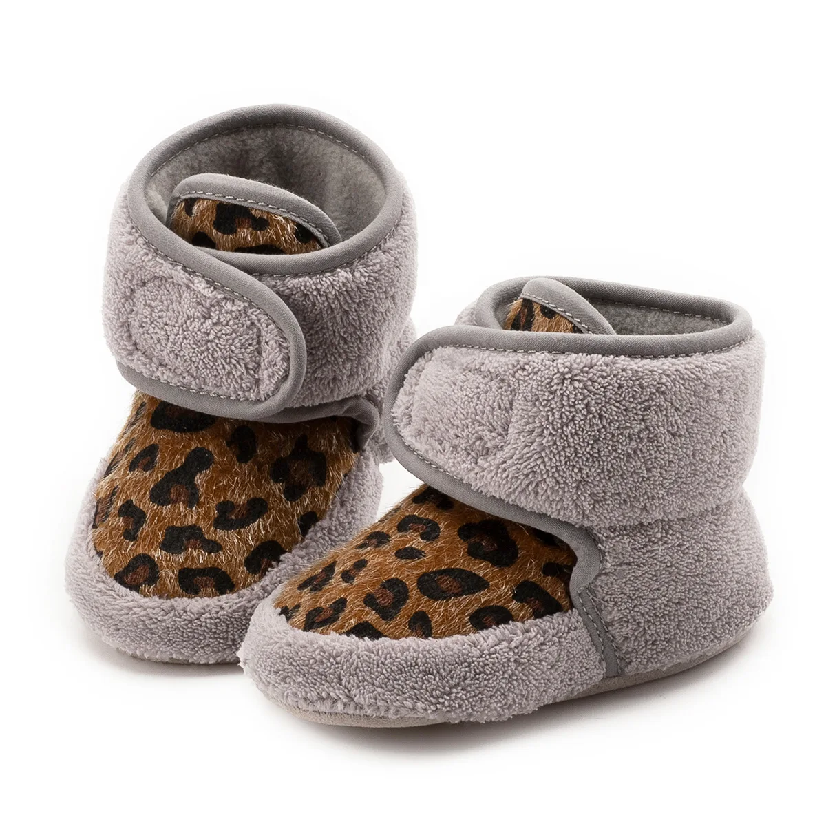 2022 Soft Warm Baby Shoe Winter Baby sheepskin Boots Soft Sole Plush Elephant Infant Baby zebra Booties