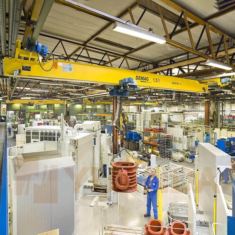 1 2 3 5 ton 2ton EOT underhung undermount suspending underslung type single girder beam hanging suspension overhead bridge crane