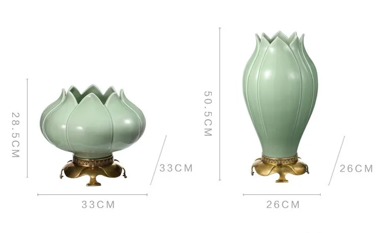Wholesales Pastoral Home Decor Ceramic Simple Vase Lotus Vase  Porcelaine Blanche Rustic Golden White Ceramic Vase