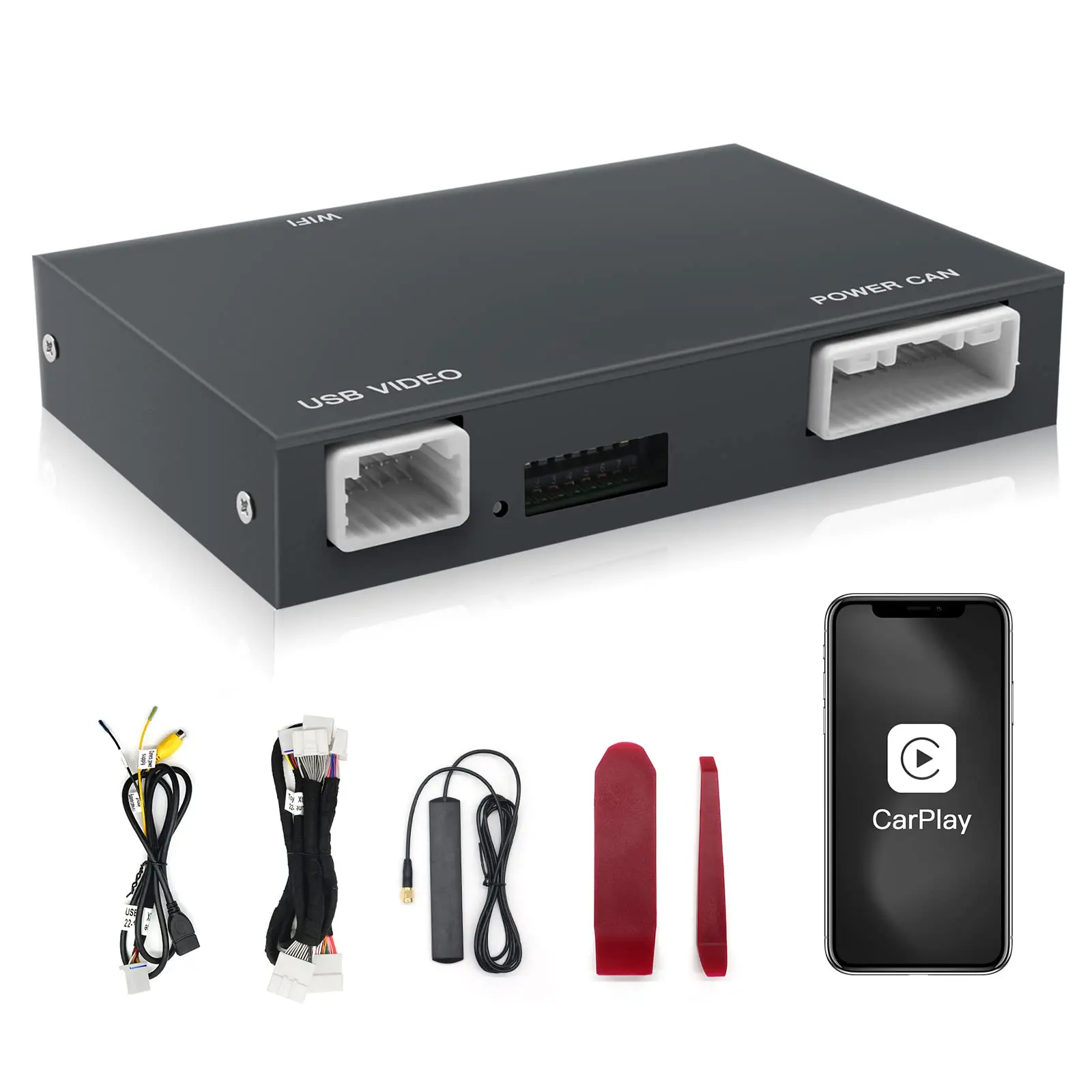 Wireless Carplay Mirror Link USB Siri Voice Command Module Box