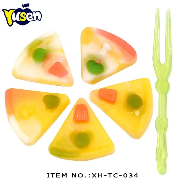 Wholesale Good Taste Snack Food Pizza Soft Candy New Mini 5 Slice Triangular Pizza Gummy Candy