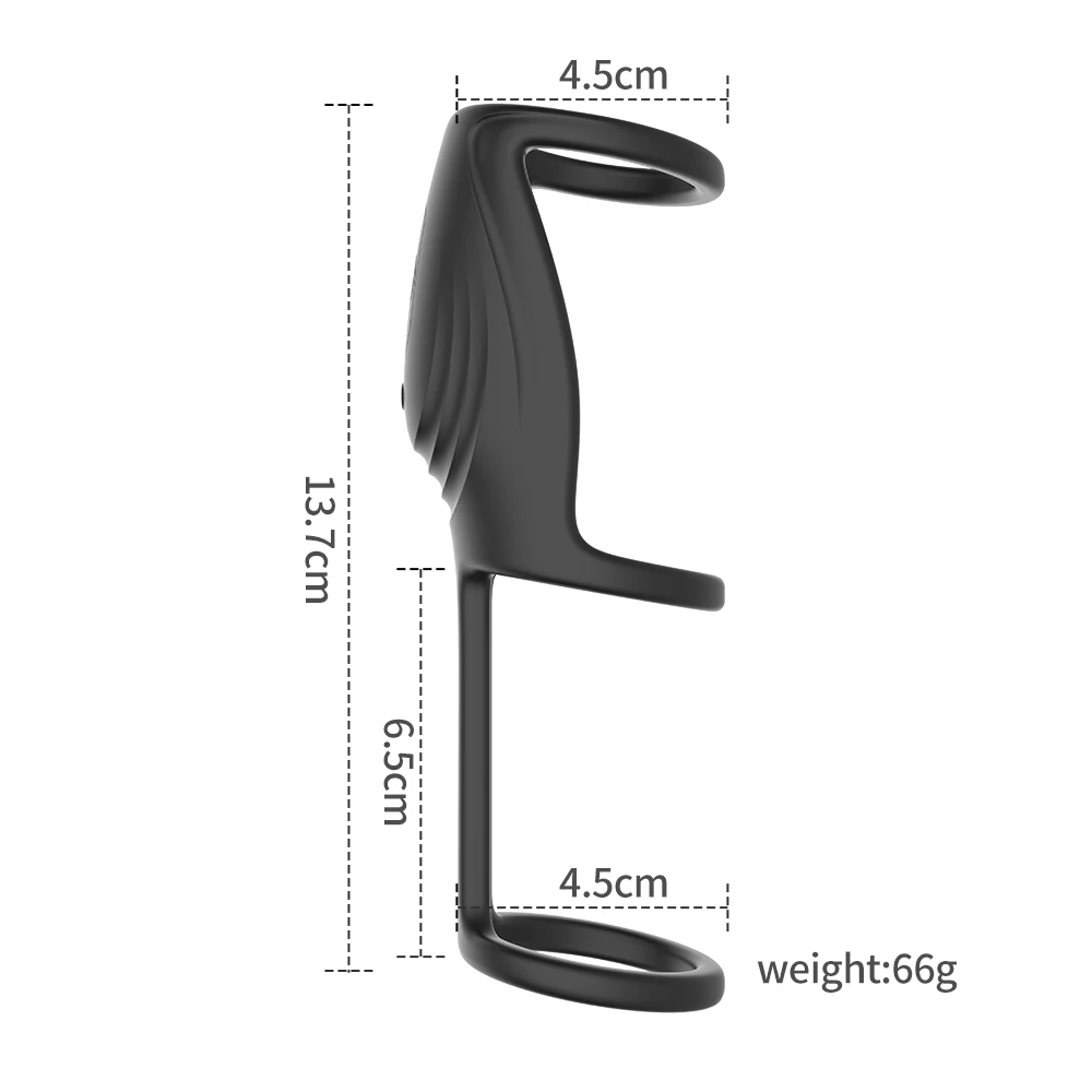 Remote Control Male Electric Shock Wave Massager Stimulates Ring Lock Durable sex toys silicone vibrating cock rings for men