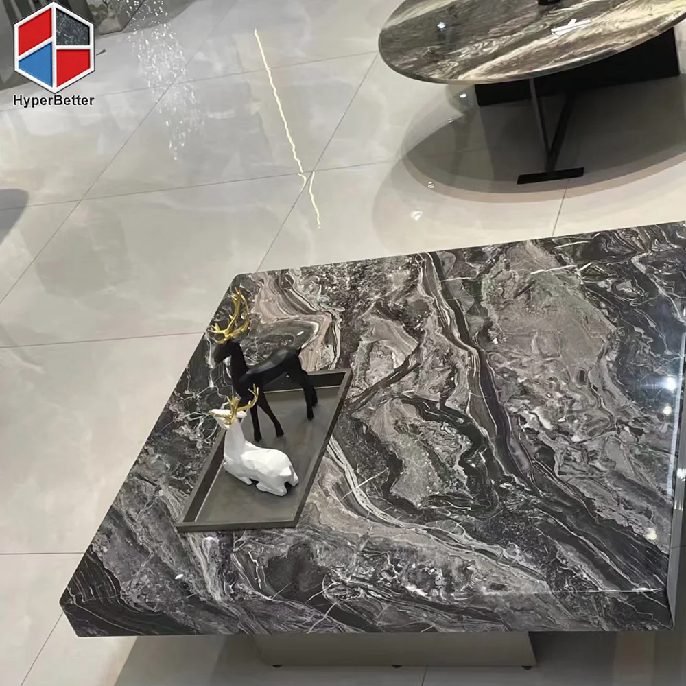 Factory directly  natural marble venice brown center coffee table
