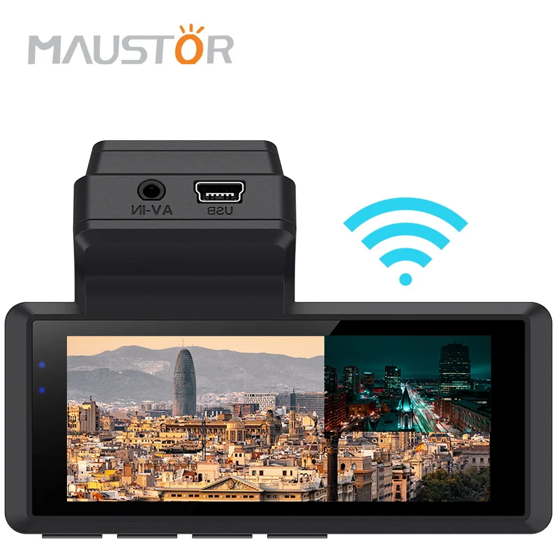 
 Высокое качество 1080P 3 дюйма Wiff App Mini Double Din стерео автомобиль черный ящик 360 градусов Wifi 1440P видеорегистратор  