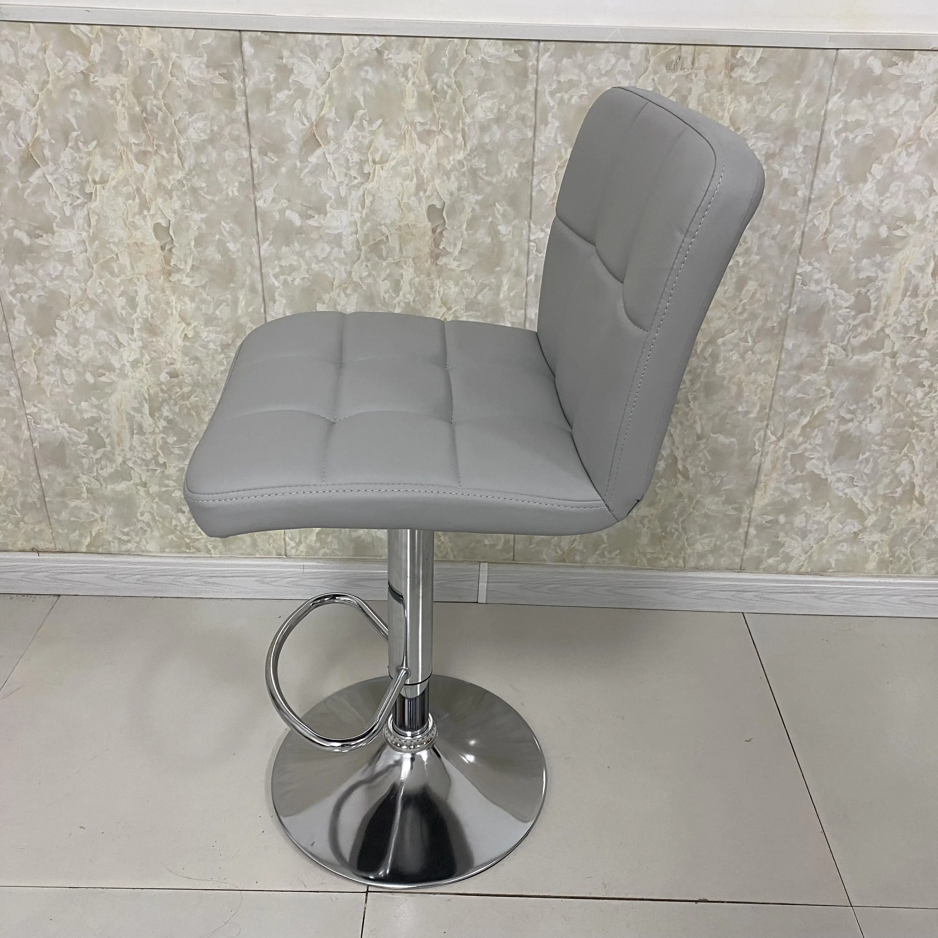 Modern Commercial Bar Stool with Adjustable Lifting Swivel Leather for Home or Business Use