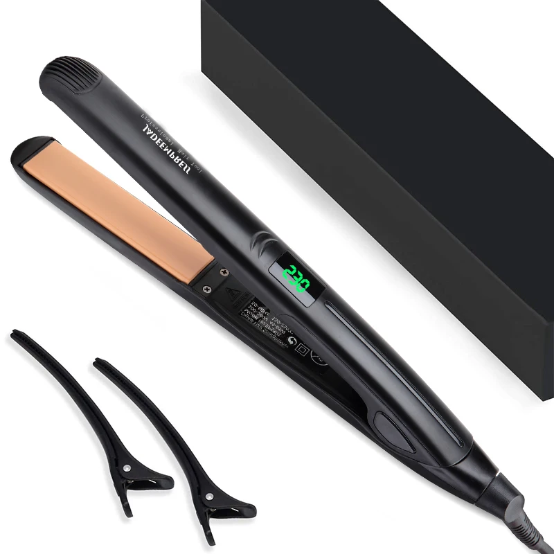 White Private Label Digital Titanium Straightening Ionic Straighten Tourmaline Hair Straightener Ceramic Irons Flat Iron Vendor
