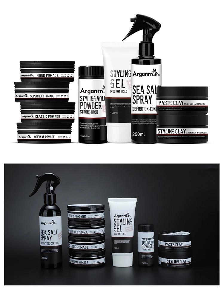 Private Label Non-sticky No Flakes Hair Molding Gel Wet Look Strong Hold Gel Mens Styling Hair Gel For Men custom