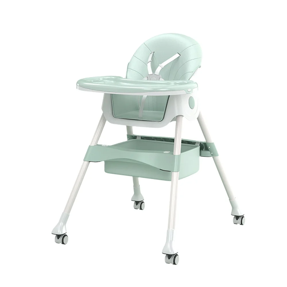 Adjustable pp plastic high dining chair new 2021 easy high chair for baby feeding