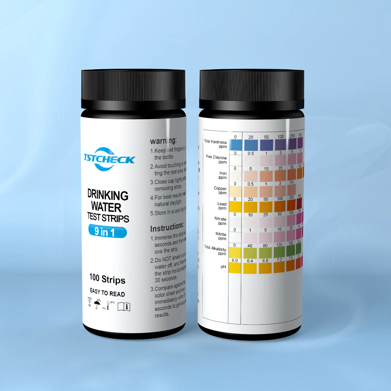 Легкая точность тестер жесткости воды дома водопроводной воды 9-way питьевой воды тест-комплект