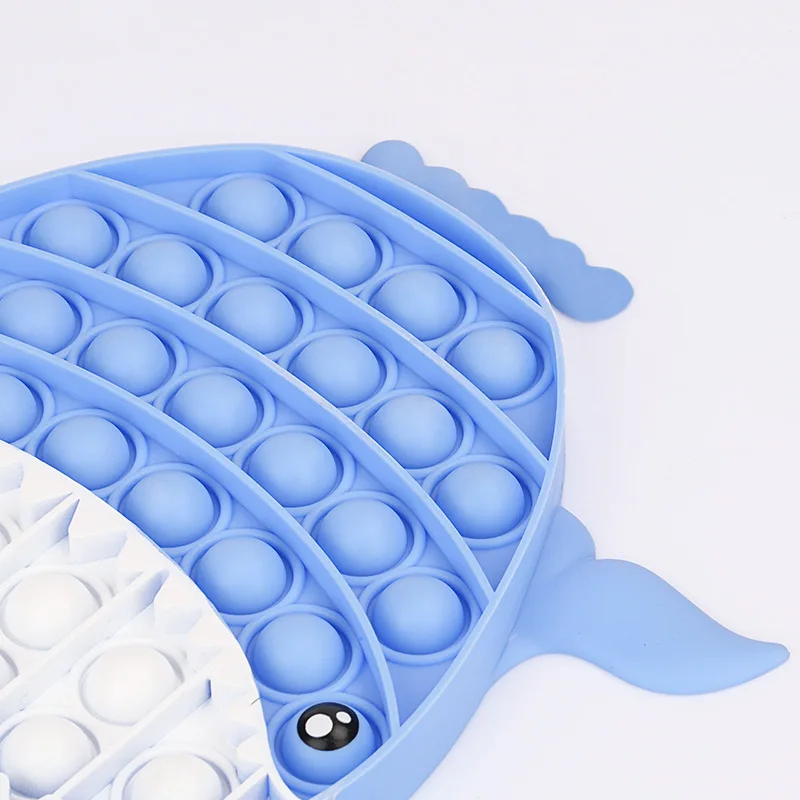 Mass production of new design creative fish-shaped funny shark finger toys for children