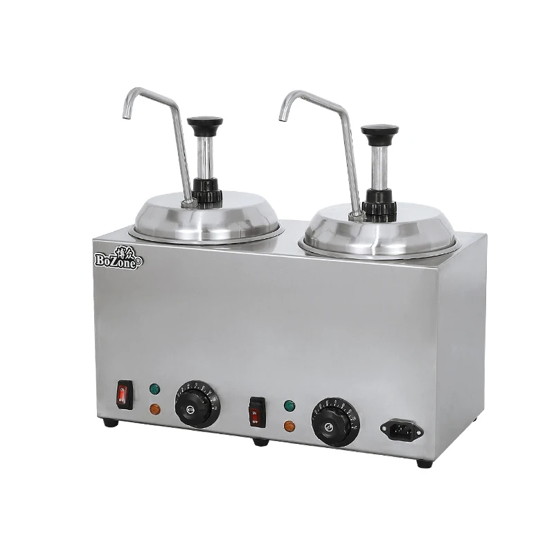 Stainless Steel Two Pump Head Condiment Sauce Dispenser Sauce Dispenser Sauce Tomato Juice Jam Dispenser