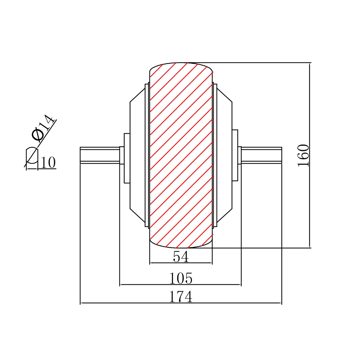 L-faster 6 Inch 36V 48V 350W Brushless Geared Hub Motor Wheel High Torque Low Speed For Electric Cart