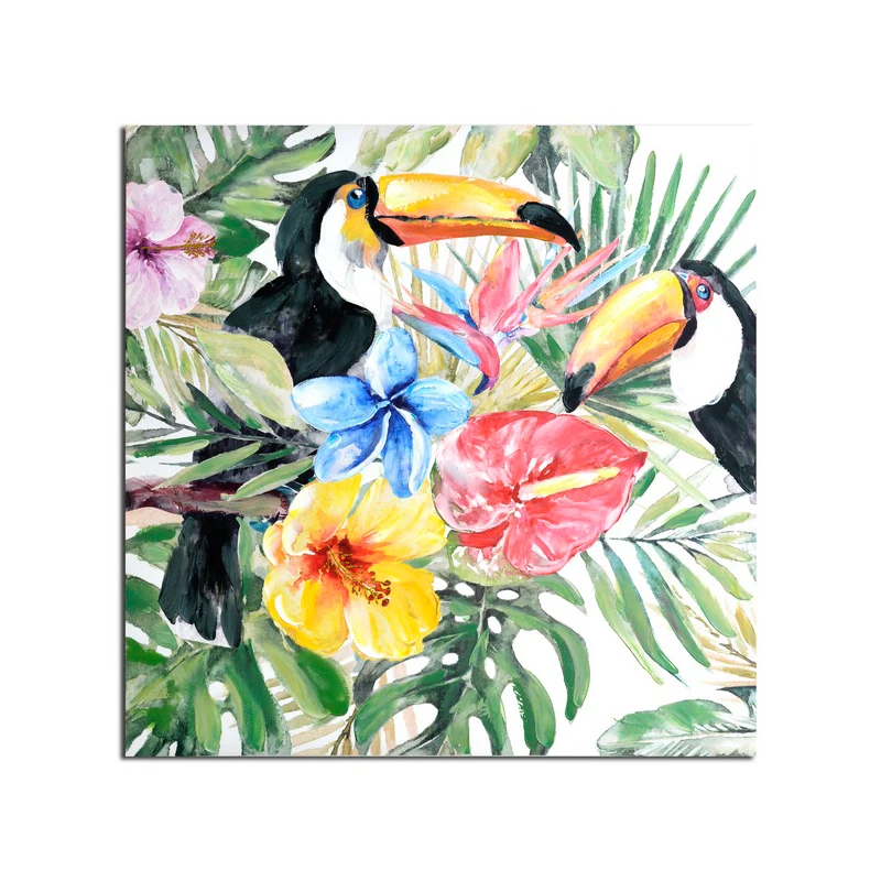
Watercolor parrot 3d painting handmade reproduction decoration wall art 
