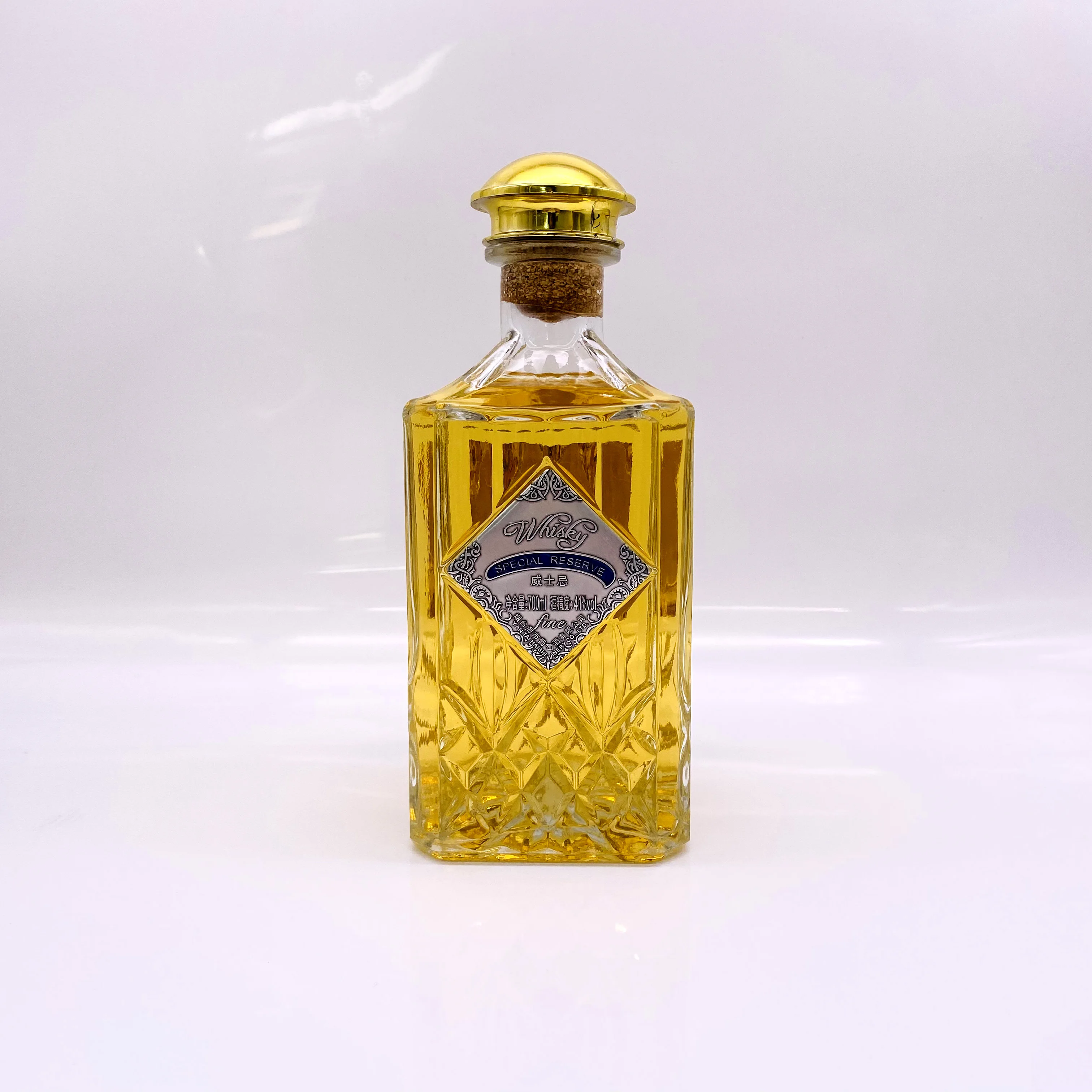 In stock 100-485ml conical glass bottle with with sealing cap,oil /wine /milk/honey/beverage bottle