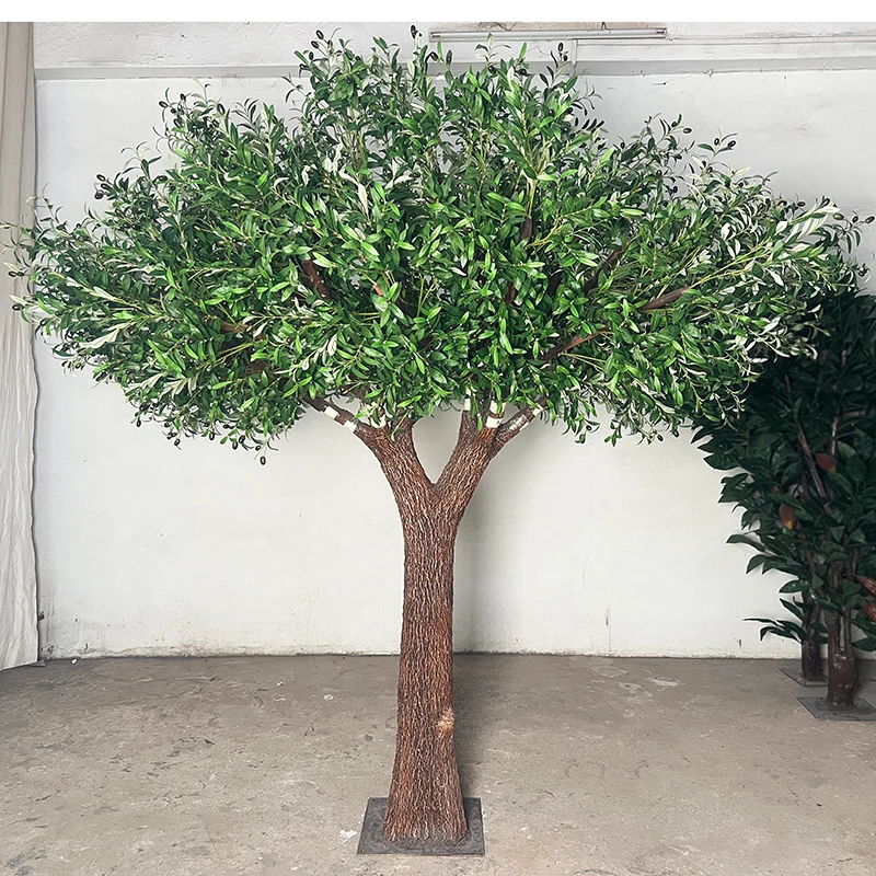 Giant olives plant silk leaf large artificial olive tree for hotel restaurant art center decoration real like artificial tree