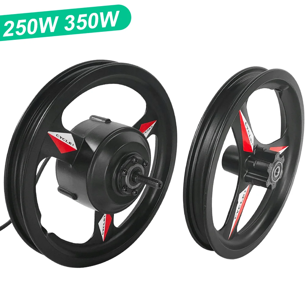 24v 36v 48v 250w350w electric bicycle rear wheel 12 inch brushless electric bicycle dc hub motor robot wheel