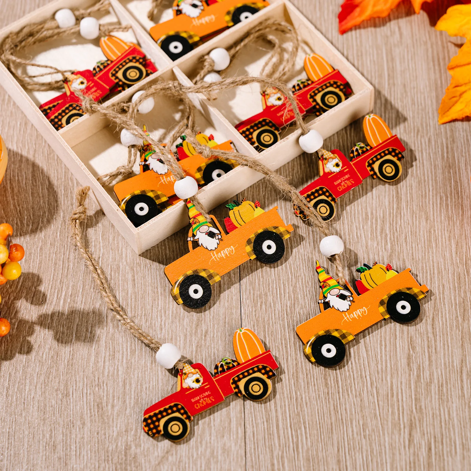 Thanksgiving Decoration Gnomes Wooden Elf Decoration Hanging Ornaments Art Sets for Home Gifts Holiday Tree Hanging Gnomes