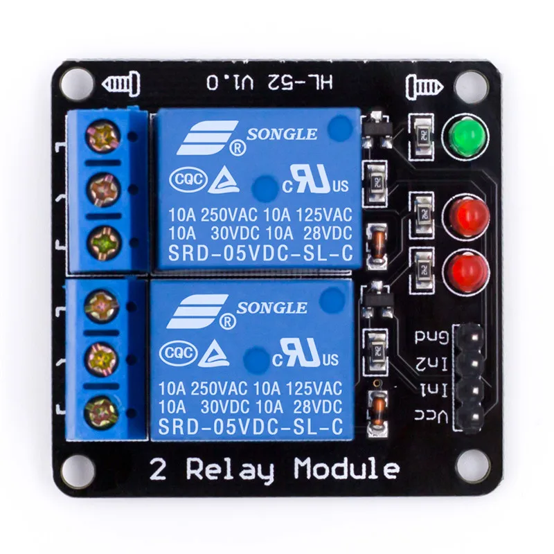 5V 12V 24V 2 Channel Relay Module Optocoupler isolation support high and low level trigger for MCU