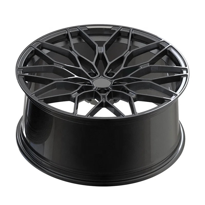 Mesh design monoblock dark graphite gray 17 18 19 20 21 22 inch car rim 5x112 5 holes forged car alloy wheel
