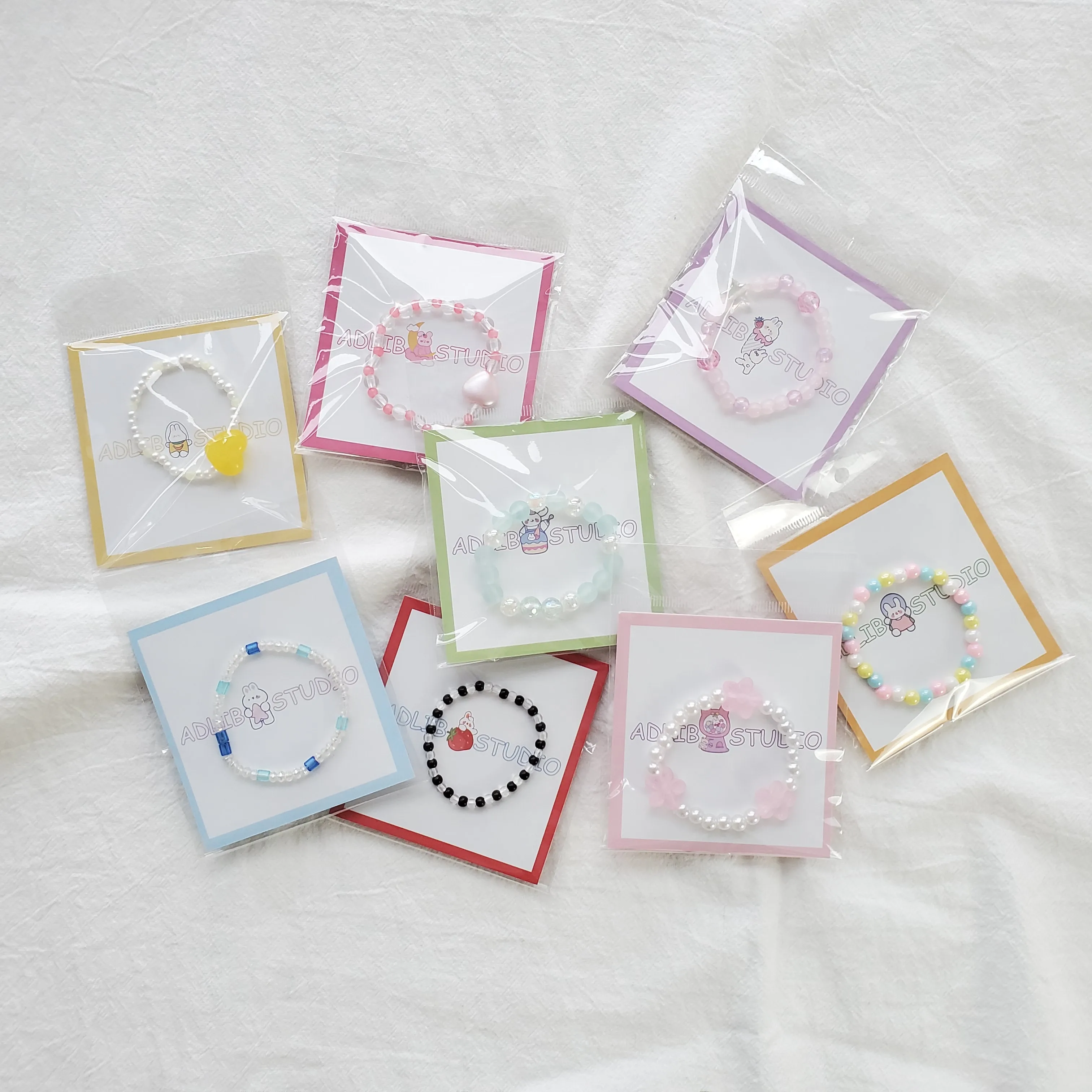 Wholesale kids jewelry Girl gift princess jewelry Colorful beads lovely children bracelet Cartoon Heart-shaped baby bracelets