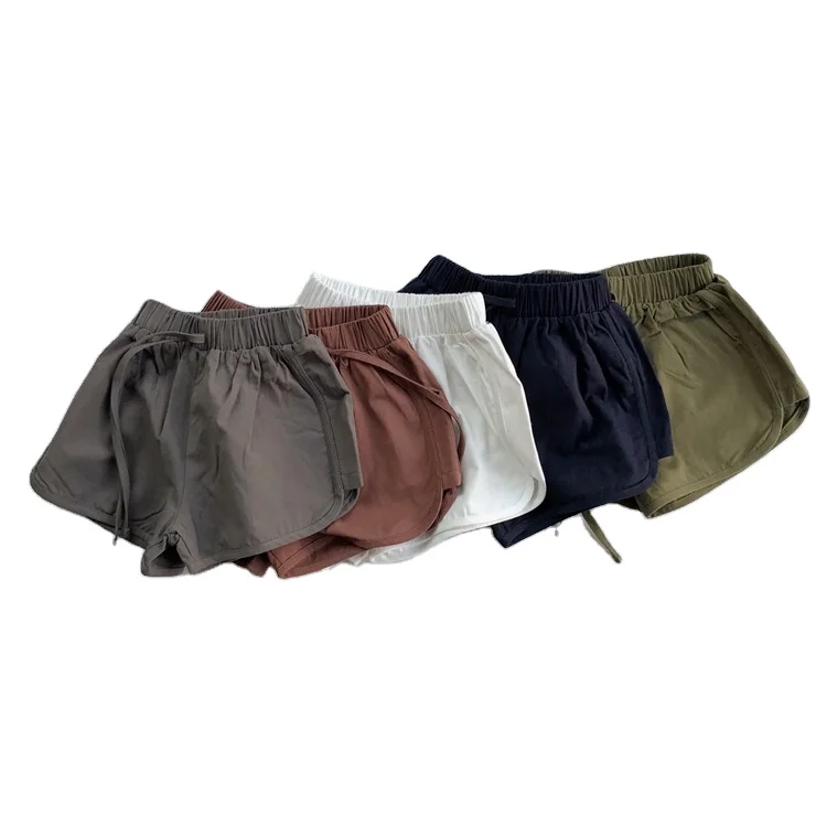 Летние новые детские однотонные шорты Duanding CUB с завязкой на талии