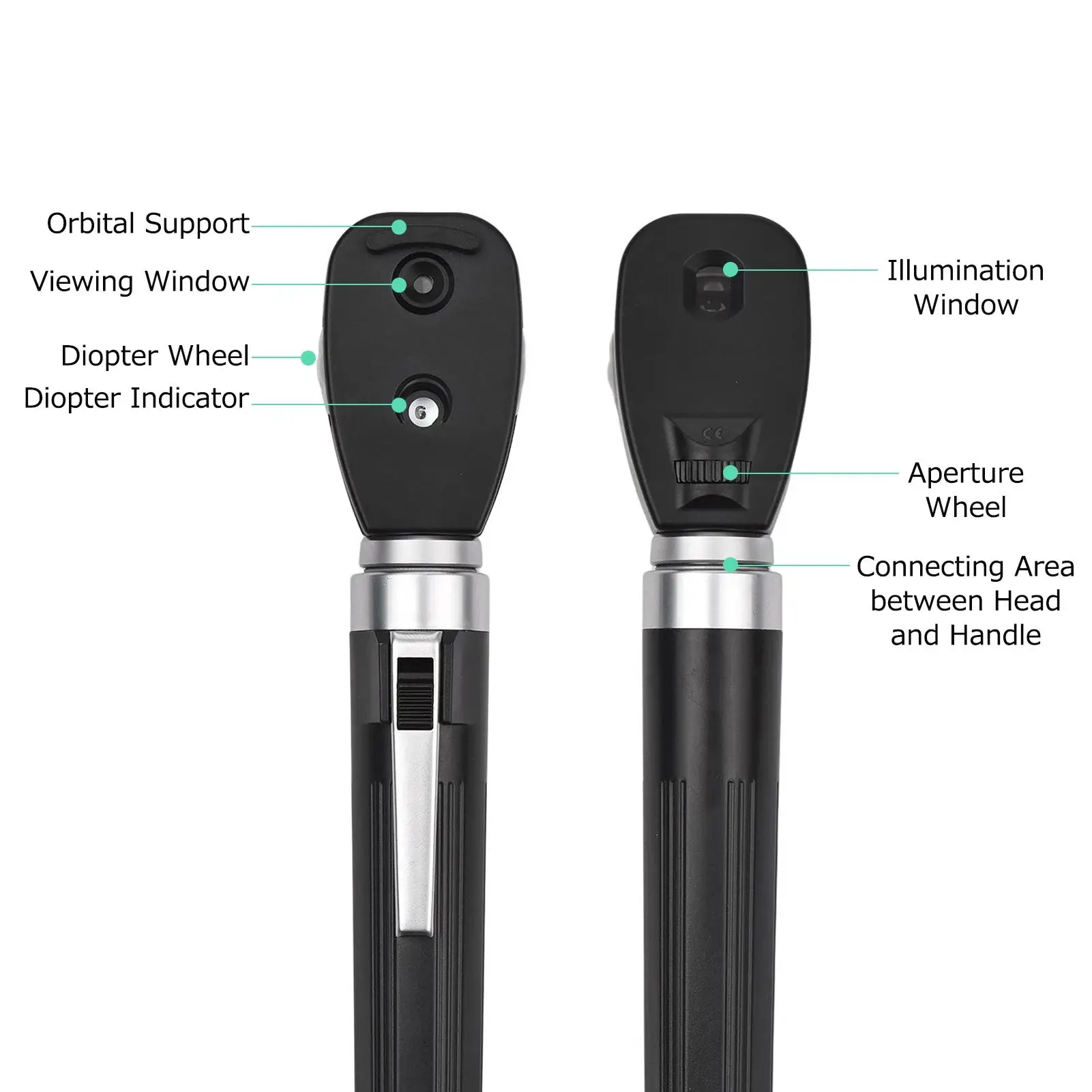 Direct Ophthalmoscope 5 Different Apertures Professional Portable Handheld Ophthalmoscope Eyes Ophthalmic Diagnostic Supplies