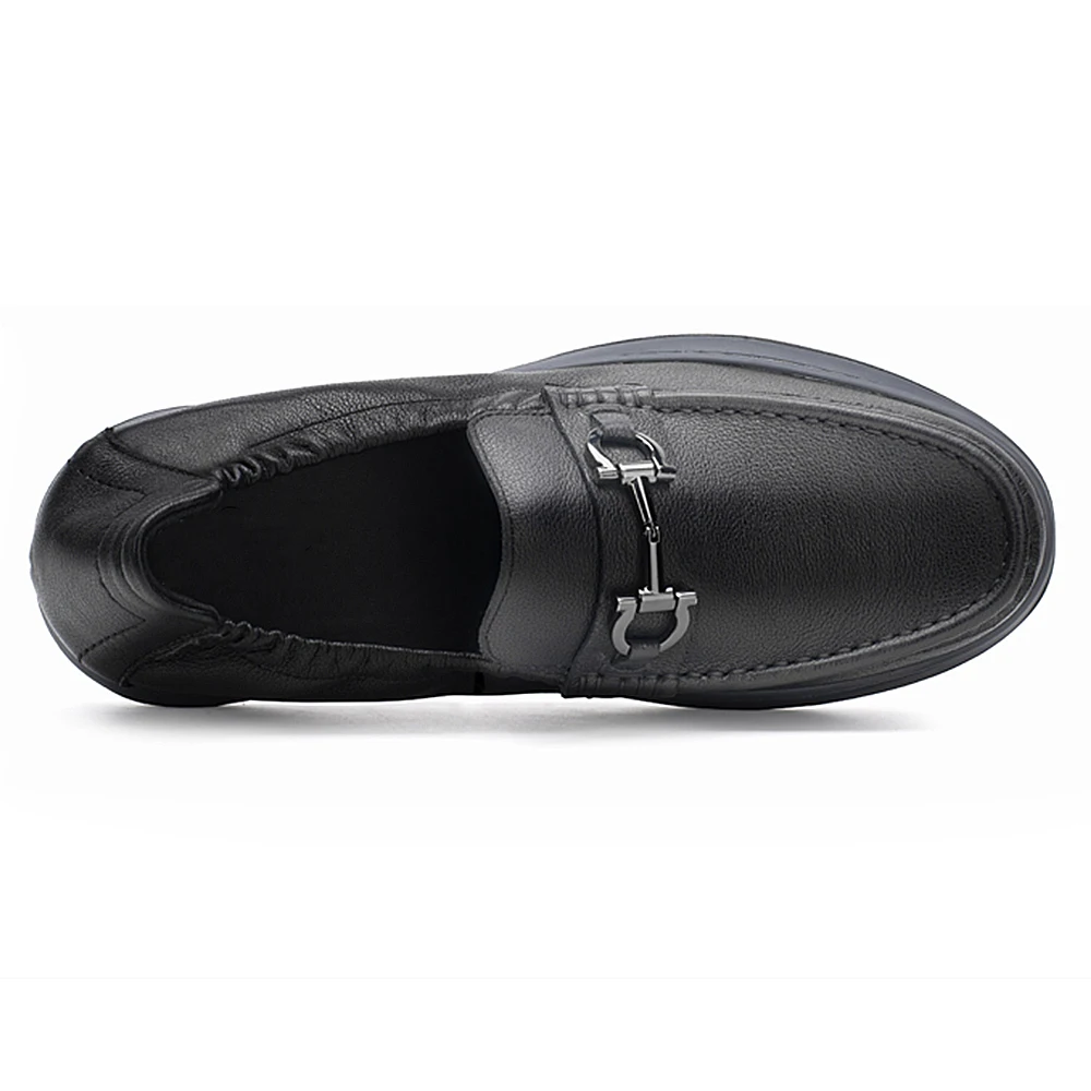 custom Good quality luxury formal mens genuine leather dress loafers shoes Italian style leatherankle flexible and comfort