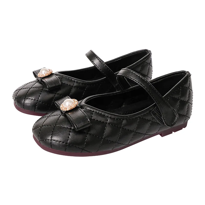 Lovely Princess Shoes For Children Girls Soft Soled Flats Shoes Fashion Casual Performance Girls Students Shoe Solid Color
