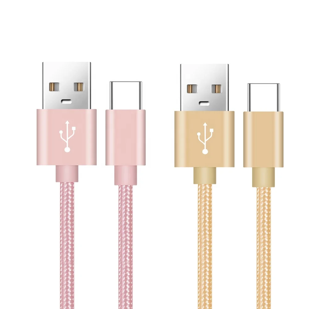 1 Sample is Ok 2M USB Cable Nylon Braided 6Ft Micro USB Cord Type C Fast Charging Usb Data Cable For Iphone Cable