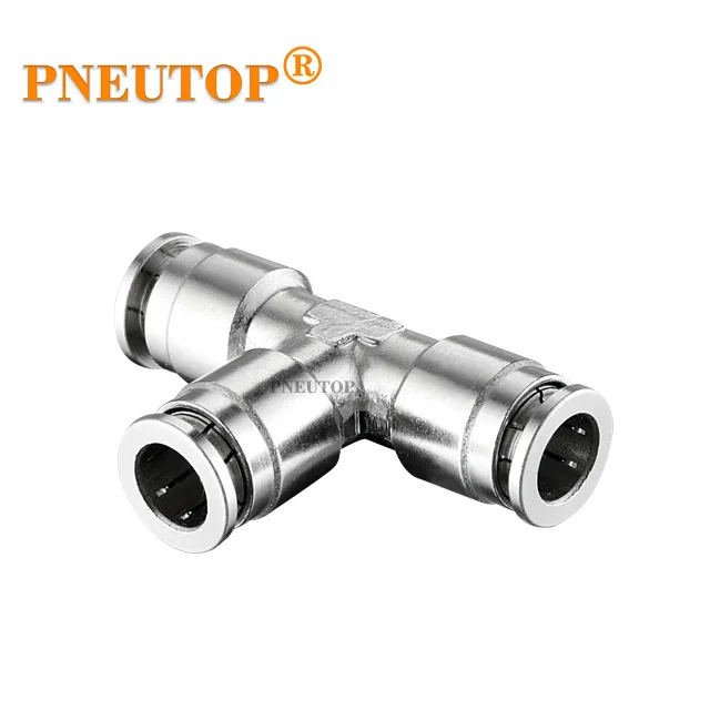 Латунный компрессионный Тройник, фитинг для передачи воды и воздуха, сопло для водяного тумана, компрессионный Тройник