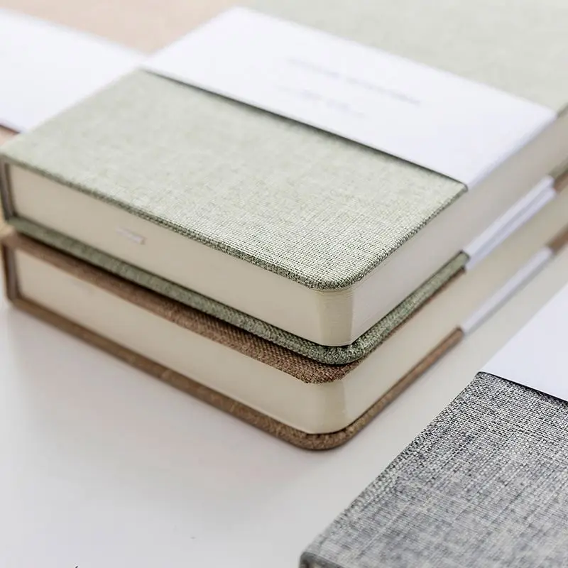 Wholesale New Promotion A5 A6 Stationery Canvas Linen Lines Hardcover boho felt Custom Fabric Linen Journal Stationery Notebooks