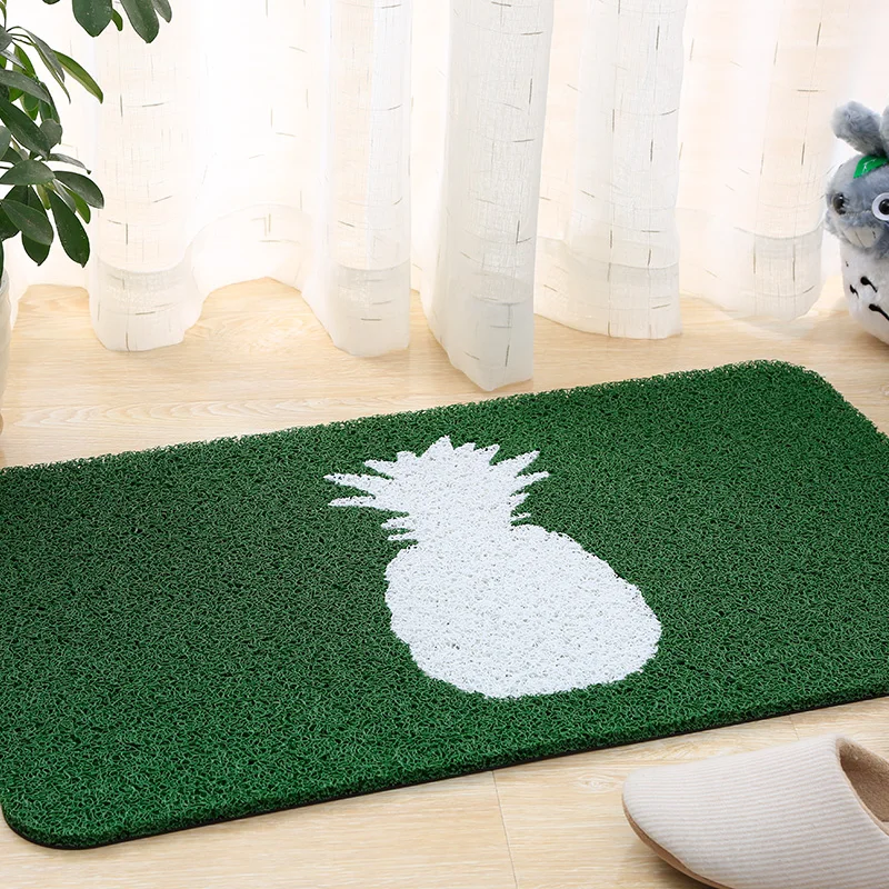 China Factory Home Floor Loop Door Mesh Outdoor Rug Pvc Coil Roll Print Spaghetti Plastic Welcome Mat