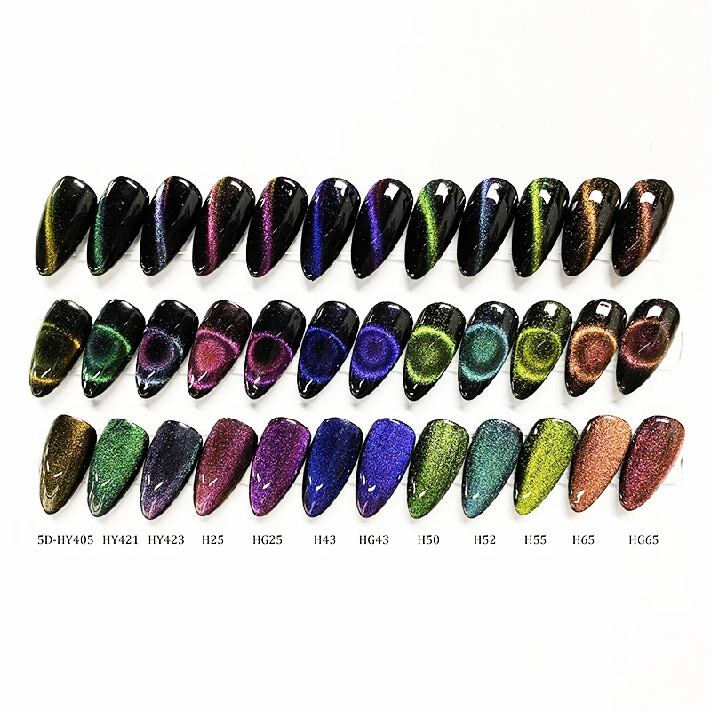 3D Magnetic chameleon pigment powder 5D cat eyes color shifting nail pigment