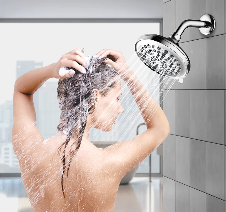 NES-XL684 Pressurized multi-function 9 kinds of water modes silicone self-cleaning function shower top spray shower