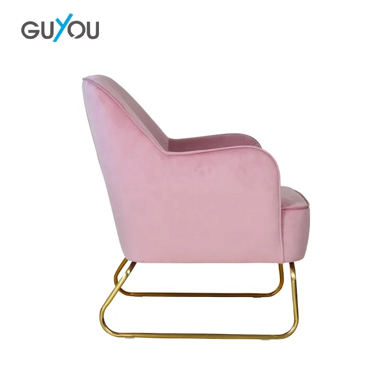 X-5101 cheap furniture red pink single sofa velvet  living room chair  for free shipping