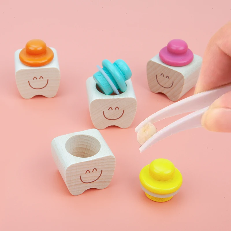 Baby Teeth and Holder Tooth Fairy Box Wooden Small tooth Baby Milk Tooth Box